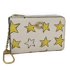 COACH エッセンシャルLジップ キーケース レザー ベージュ