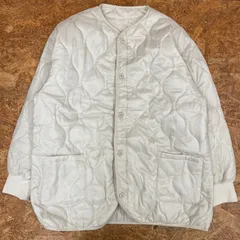 ミリタリーレプリカ M-65 キルティング ライナー ジャケット アイボリー サイズL オフホワイト コート ARMY MILITARY 軍モノ ユーズド USED 古着