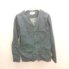 ◇ every single day YOUTILITY ノーカラー フロントボタン デニム 長袖 ジャケット サイズL ネイビー系 レディース E  【1307210016883】