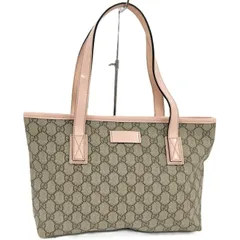 GUCCI ショルダーバッグ GGスプリーム PVCコーティング ベージュ ピンク 211138