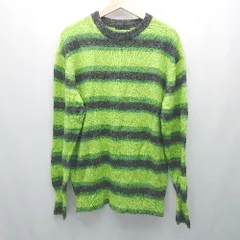 ◇ JEANASIS ボーダー柄 秋コーデ 冬コーデ カジュアル 長袖 ニット サイズF グリーン系/ブラック レディース E  【1307210019648】