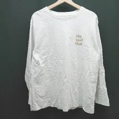 ◇ niko and… クルーネック カジュアル シンプル 胸プリント ベーシック 長袖 Ｔシャツ サイズM ホワイト レディース E  【1307210021733】