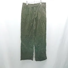 ◇ SEASON REASON カジュアル コーデュロイ 秋冬 バックゴム ワイドパンツ サイズLL モスグリーン レディース E  【1307210030599】
