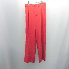 ◇ select MOCA セレクトモカ シンプル 原色 センタープレス パンツ サイズS レッド レディース E  【1307210030919】