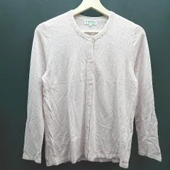 ◇ VINVERT カジュアル 薄手 シンプル フロントボタン 長袖 カーディガン サイズ9 ライトピンク レディース E  【1307210031688】