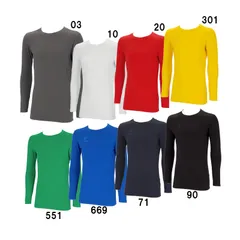 ヒュンメル hummel  あったか丸首インナーシャツ  アンダー(インナー)シャツ  24AW (HAP5160C)、10ホワイト