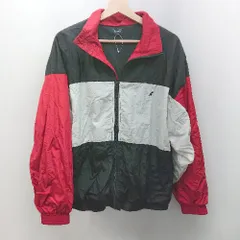 ◇ ZIP FIVE×KANGOL ジップアップ 裏地メッシュ　スポーティー 長袖 ジャンパー サイズＭ ブラック/レッド レディース E  【1307210032234】