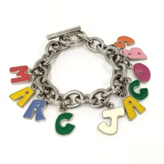 MARC JACOBS ブレスレット ロゴモチーフ メッキ シルバー マルチカラー