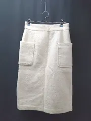 ◇ AG by aquagirl バックハーフジップ 伸縮性あり 裏地あり ひざ丈 タイト スカート 表記なし ホワイト レディース E  【1307210034566】