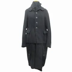 美品 14AW ブラックコムデギャルソン BLACK COMME des GARCONS ショート ロング ドッキング コート ジャケット ブルゾン フード ウール オールド アーカイブ AD2014 1N-J027 サイズXS 黒 ブラック レディースのサムネイル