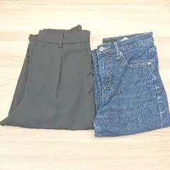 ◇ 《 UNIQLO ユニクロ まとめ売り2点セット サイズ混合 カジュアル 綺麗め デイリー シンプル パンツ レディース 》 E  【1307210038731】