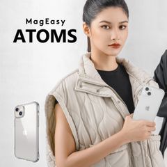 iPhone15 耐衝撃 ケース 米軍 MIL規格 クリア 耐衝撃ケース 透明 薄型 UV加工 クリアケース Apple iPhone 15 アイフォン15 対応 MagEasy Atoms