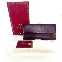 ☆未使用☆カルティエ マストライン カーフ製ガマ口付き長財布