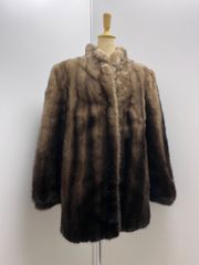 毛皮 リアルファー MINK ブルーアイリス ミンク コート XLサイズ