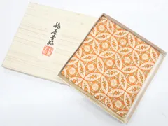 【一輝堂】【茶道具】茶袱紗 七宝文様 金糸 箱付き 25w12-14615