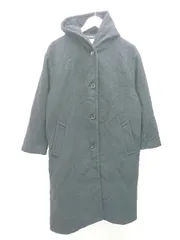 ■ URBAN RESEARCH フード取り外し不可 ロング丈 厚手 裏地あり 長袖 コート サイズFREE ブラック レディース E  【1307210042462】