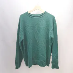 ◇ BEAUTY&YOUTH UNITED ARROWS Uネック ケーブル 起毛 ストレッチ シンプル 長袖 ニット サイズXL グリーン レディース E  【1307210043353】