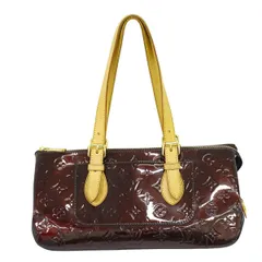 本物 ルイヴィトン LOUIS VUITTON LV ローズウッド アヴェニュー ヴェルニ レザー ショルダーバッグ アマラント M93510 ビトン バッグ 中古  
