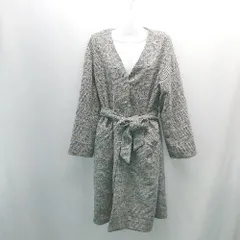 ■ ◎ BACKNUMBER バックナンバー 綺麗め 千鳥柄 上品 大人 長袖 コート サイズM ブラック レディース E  【1307210048488】