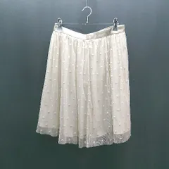 ◇ MACKINTOSH PHILOSOPHY ファスナー チュール ドット柄 水玉 ミニ丈 フレア スカート サイズ38 グリーン レディース E  【1307210048150】