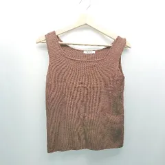 ◇ JEANASIS ジーナシス 生地薄手 無地 シンプル インナー ニット サイズF ブラウン レディース E  【1307210048662】