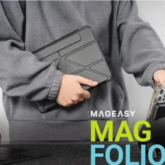 iPad Pro 12.9 ケース 手帳型 レザー 5WAY スタンド カバー Apple iPadPro 12.9 アップル アイパッド プロ 4世代 5世代 6世代 対応 MagEasy MAGFOLIO