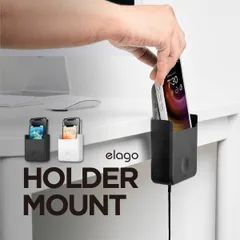 スマホホルダー スマホ スタンド 壁 ベッド キッチン デスク 等 ネジ固定 スマホマウント iPhone Android 他 スマートフォン リモコン 対応 elago HOLDER MOUNTのサムネイル