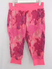 ◇ UNDER ARMOUR 蛍光 タイダイ ヨガ トレーニング 七分丈 クロップドパンツ サイズSM ピンク レディース E  【1307250003089】