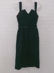 ◇ ◎ JILL STUART ジル スチュアート シンプル ノースリーブ 膝丈 タイトワンピース サイズ0 ブラック レディース E  【1307250002785】