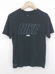 ◇ NIKE ナイキ ロゴ 総柄 半袖 Tシャツ カットソー サイズS ブラック ホワイト レディース E  【1307250002099】