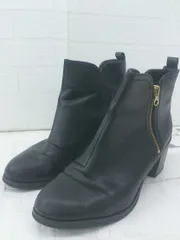 ◇ Oriental Traffic オリエンタルトラフィック サイドジップ ヒールブーツ サイズL ブラック レディース E  【1307250004017】