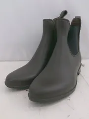 ◇ ノーブランド サイドゴア ショート レインブーツ 長靴 サイズM ブラウン レディース P  【1307250010605】