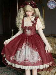 新品 未使用 ロリータドレス  lolitaドレス+ブラウス  ワンピース 少女風  レース＆リボン装飾  コスプレ普段着