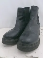 ◇ PUPE プーペ サイドゴア 大人女子 ショート ブーツ サイズ38 ブラック レディース P  【1307250011794】