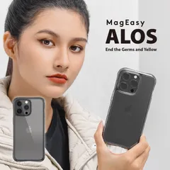 iPhone15ProMax 耐衝撃 ケース 米軍 MIL規格 耐衝撃ケース 黄ばみ 防止 透明 スマホケース iPhone15 ProMax アイフォン15 プロマックス 対応 MagEasy Alos