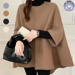 新品 未使用 アウター コート マントコート  レディース ファッション 秋冬 マントデザイン　ブラウン