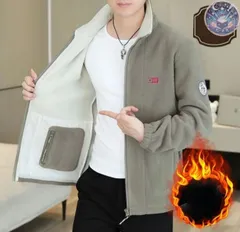 新品 未使用 ジャケットフリース メンズ アウトドア キャンプ アパレル ウエア ライナー 軽量 極寒地 上着 長袖 防寒 保温