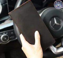 新品 未使用 財布 小さい長財布 メンズ 本革 レザー コンパクト 薄い 小銭入れ