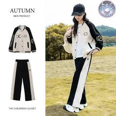 新品 未使用 スポーツウェア ジャージースーツ 上下 2点セットジャケット＋ロングパンツ 子供服 女の子  学生服 小学