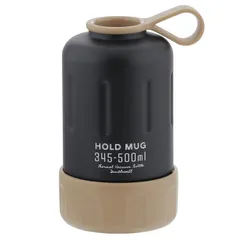 ベストコ ステンレス ペットボトル ホルダー 345ml 500ml ブラック NQ-0002 345~500ml用 HOLD MUG