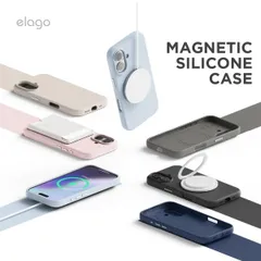 iPhone 16 ケース MagSafe 対応 シリコン 耐衝撃 スマホケース 指紋防止 マグセーフ シリコンケース iPhone16 アイフォン 16 対応 elago MAGNETIC SILICONE CASE