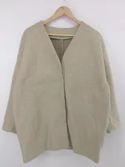 ◇ select MOCA セレクトモカ 大人女子 カジュアル 長袖 ノーカラー コート サイズM ベージュ グレー系 レディース P  【1307250022035】