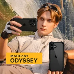 iPhone16 Plus ケース クリア 耐衝撃 米軍 MIL規格 スマホケース 透明 スマホカバー iPhone16Plus アイフォン16 プラス 対応 MagEasy Odyssey