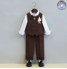 新品 未使用 フォーマルスーツ 男の子 5点セット ベスト パンツ シャツ ボウタイ コサージュ 子供服 キッズ 入園式 入学式 卒業式 演出 冠婚葬祭