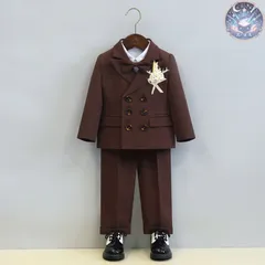 新品 未使用 フォーマルスーツ 男の子 6点セット ジャケット ベスト パンツ シャツ ボウタイ コサージュ 子供服 キッズ 入園式 入学式 卒業式 演出 冠婚葬祭