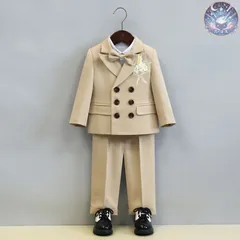 新品 未使用 フォーマルスーツ 男の子 5点セット ジャケット ベスト パンツ ボウタイ コサージュ 子供服 キッズ 入園式 入学式 卒業式 演出 冠婚葬祭
