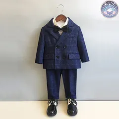 新品 未使用 フォーマルスーツ 男の子 6点セット ジャケット ベスト パンツ シャツ ボウタイ コサージュ 子供服 キッズ 入園式 入学式 卒業式 演出 冠婚葬祭