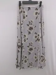 ◇ ROPE PICNIC 花柄 くすみカラー マキシ フレア スカート サイズ38 ラベンダー パープル系 マルチ レディース P  【1307250024572】