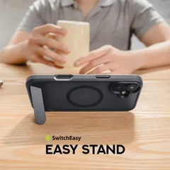 iPhone 16 Pro ケース クリア MagSafe 対応 縦置き 横置き 可能 スタンド 付き 耐衝撃  マグセーフ スマホケース iPhone16Pro 対応 SwitchEasy Easy Stand M