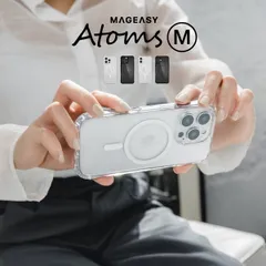 iPhone 16 Pro Max ケース MagSafe 対応 クリア 耐衝撃 スマホケース 透明 スマホカバー iPhone16ProMax アイフォン16 ProMax 対応 MagEasy Atoms M